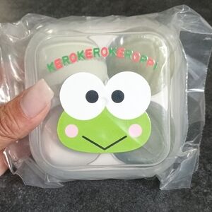 Sanrio Keroppi Frog Makeup Puffs Case
